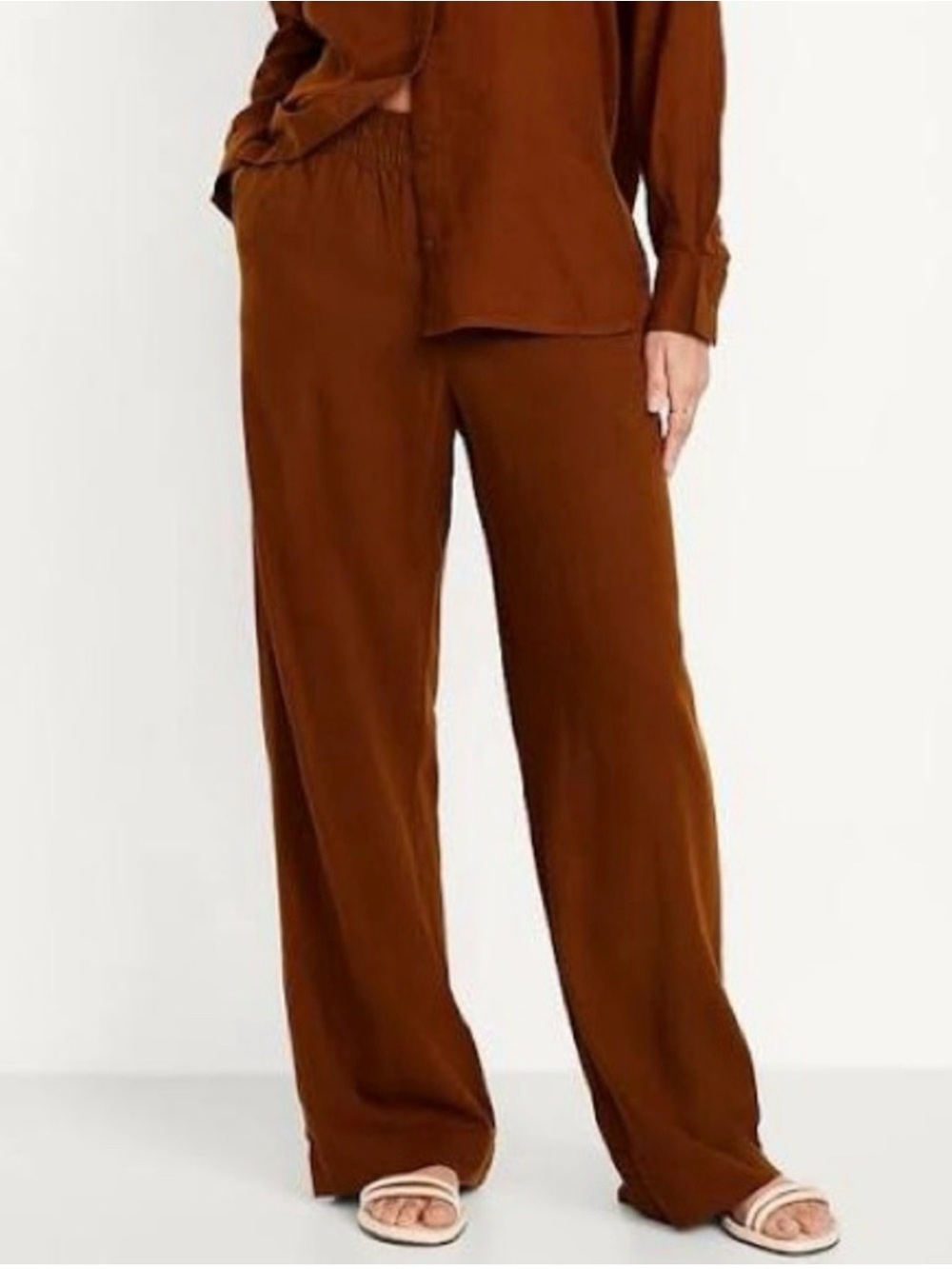 Old Navy High-Waisted Linen-Blend Wide Leg Pants NWT XXL
